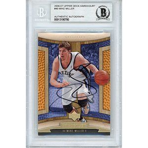 Mike Miller Signed Grizzlies 2007 Upper Deck Basketball Card Beckett Autographed